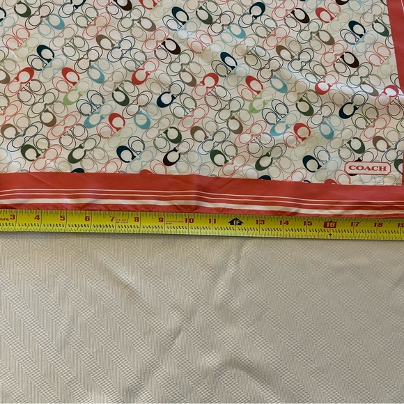 Authentic Coach Women 100% Silk Scarf - Signature Coach logo - Picture 3 of 4